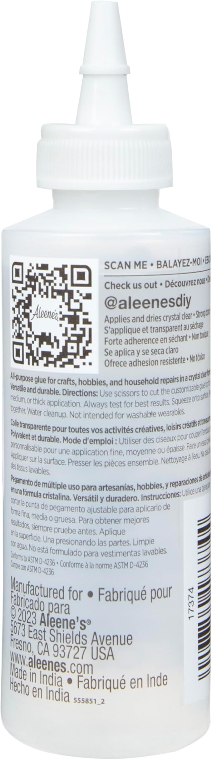 Aleene's AR6-2 Clear Gel Tacky Glue, 4 oz., 4 oz., Multicolor