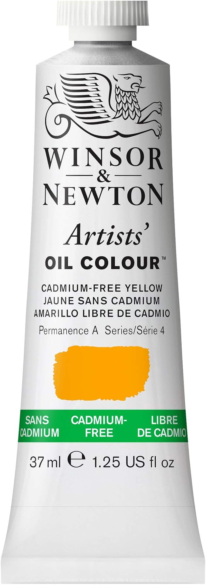 Winsor & Newton Artists' Oil Paint, 37ml Tube, Cadmium-Free Yellow