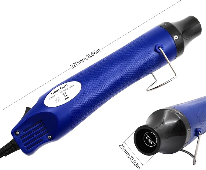 Heat Gun, Mini Hot Air Gun for DIY Crafts Portable Heat Air Gun Tool for Embossing Shrink Wrapping Drying Paint | DIY Crafts, Portable, Embossing, Shrink Wrapping, Drying Paint