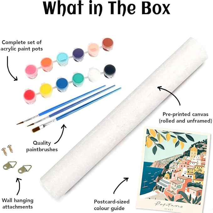3 Pack Cute Beach Paint by Numbers Kit for Adults Beginner (Without Frame)