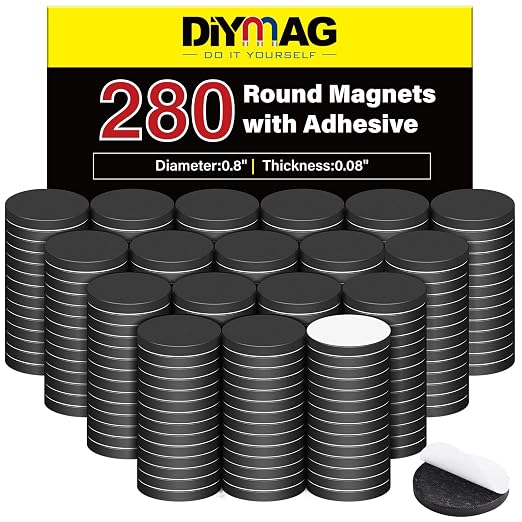 DIYMAG Magnets with Adhesive Backing, 280P Flexible Fridge Magnetic Dots
