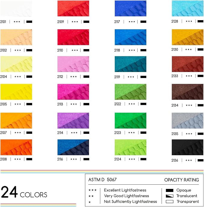 MEEDEN Soft Oil Pastels Set: 24 Colors with Extra 2 White Smooth Oil Pastel