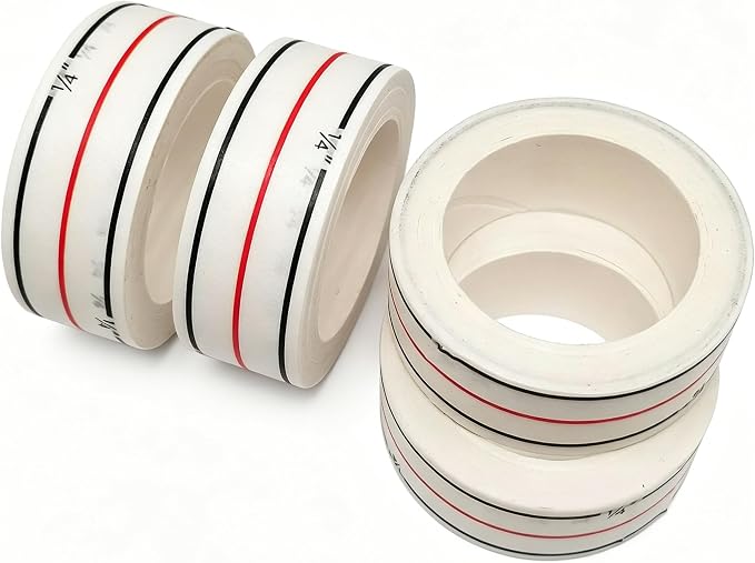 HONEYSEW Diagonal Seam Tapes Sewing Basting Tape for Sewing Straight Diagonal Seams Instruction Tool Seamingly Accurate Seam Guide for Sewing Machines (4 Rolls)