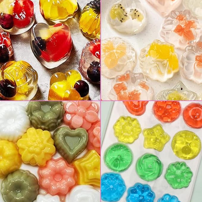 Silicone Soap Molds, different Cavities Soap Mold with Different Shapes, Perfect for Soap Making, Handmade Cake Chocolate Desserts Biscuit Pudding Teacake Jelly （3 Pack - Rose Flower）