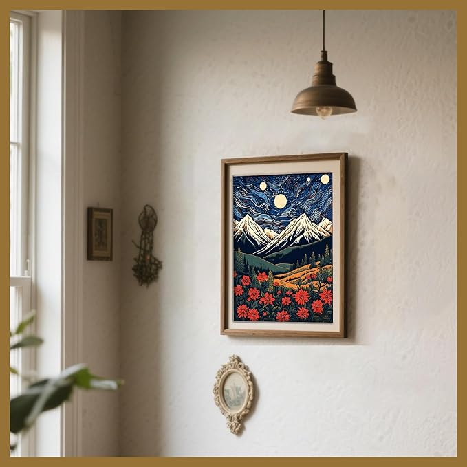 DOTSOPS Landscape Diamond Art Painting Kits DIY Paint by Diamonds | Round Full Drill for Adults,Beginner Home Wall Decoration Gift 11.8 x 15.7 Inches