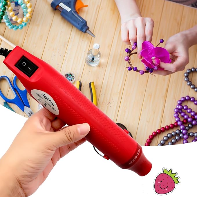 Heat Gun, Mini Hot Air Gun for DIY Crafts Portable Heat Air Gun Tool for Embossing Shrink Wrapping Drying Paint | DIY Crafts, Portable, Embossing, Shrink Wrapping, Drying Paint