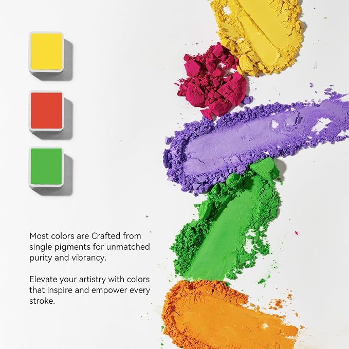Paul Rubens Watercolor Paint Set Artist Grade, 24 Vivid Floral Colors | High Lightfastness & Unmatched Transparency, Portable Metal Case Art Supplies for Artists Beginners Hobbyists Students
