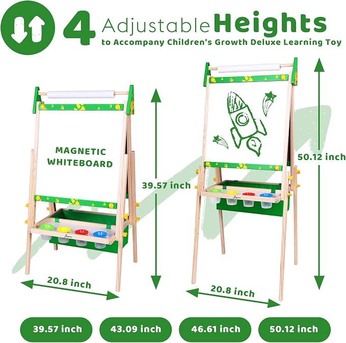 Joyooss Art Easel for Kids Easel for Toddler with Paper roll Green