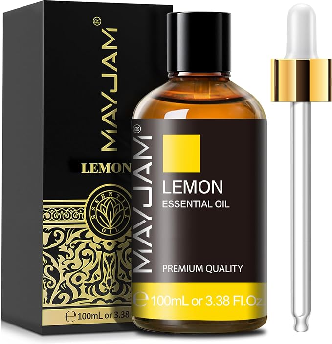 MAYJAM Lemon Essential Oil for Diffuser Soap Candle Making, 3.38FL.OZ