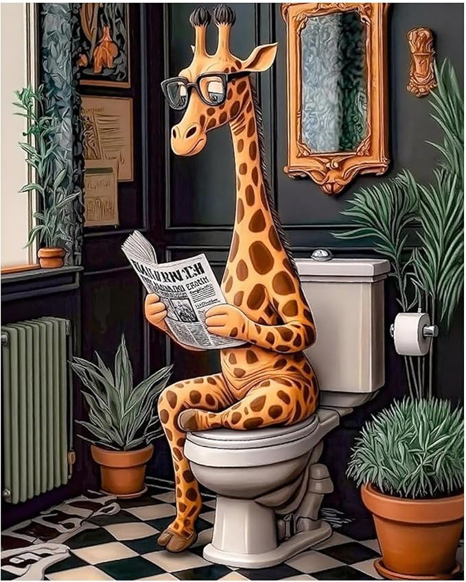 Reivworl Giraffe Paint by Numbers Kit for Adults Beginner 16×20 inch