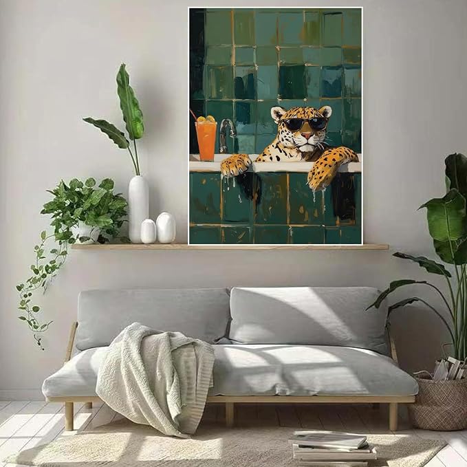 Cheetah Diamond Art Kits for Adults, Diamond Painting for Beginner 5D DIY