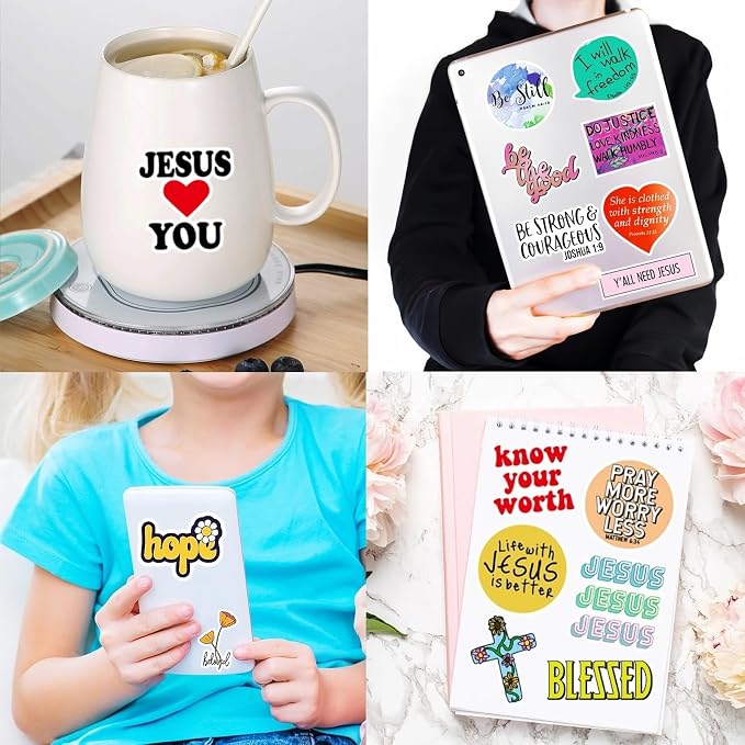 220Pcs Inspirational Christian Bible Verse Jesus Stickers, Christian Gifts
