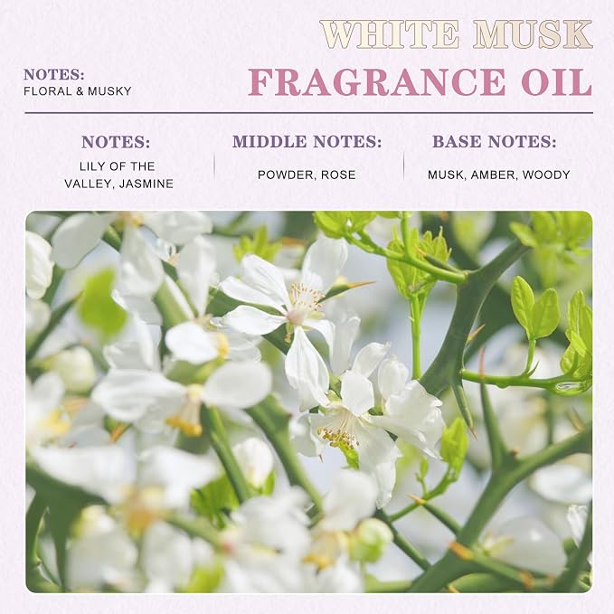 EUQEE 3.38 Fl oz White Musk Fragrance Oil for Diffuser for Home