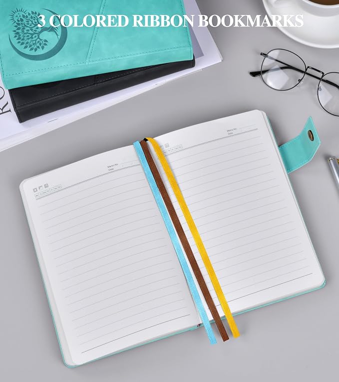 PAIBAS Lined Journal Notebook for Men, A5 Leather Journals for Writing Women, Hardcover Notebooks for Work,School,Note Taking,Travel,Business,Personal daily Diary,200 Page College Ruled (5.9" x 8.4")