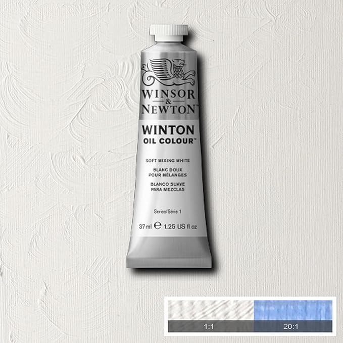 Winsor & Newton Winton 8840009 Fine High-Quality Oil Paint, 37 ml Tube with Even Consistency, Lightfast, High Coverage, Rich in Colour Pigments, Gentle Mixed White