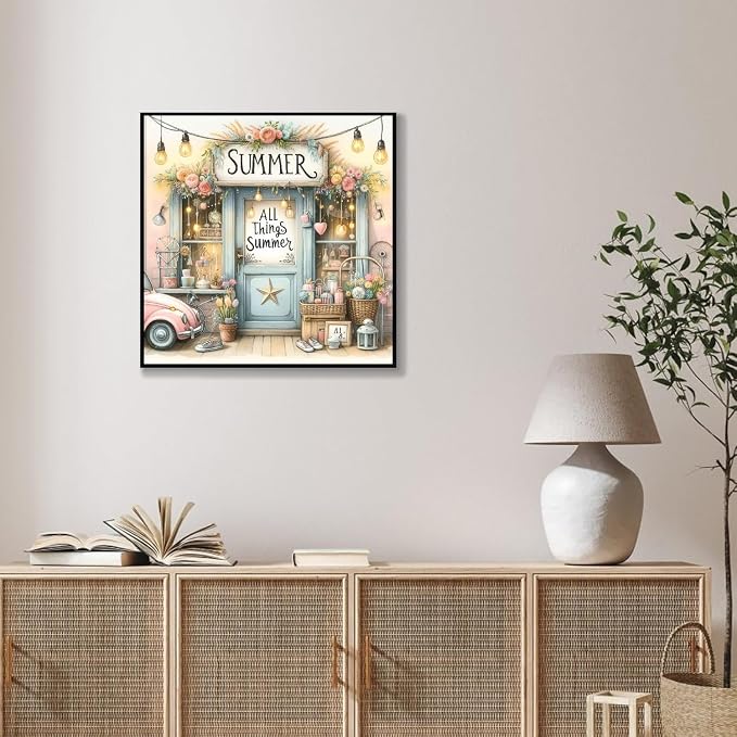 Diamond Art Kits for Adults,Summer Store Diamond Painting Kits 14X14 Inch