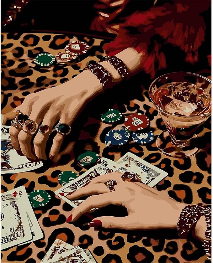 Leopard Diamond Art Kits for Adults,Lucky Diamond Painting Kits 12X16 Inch