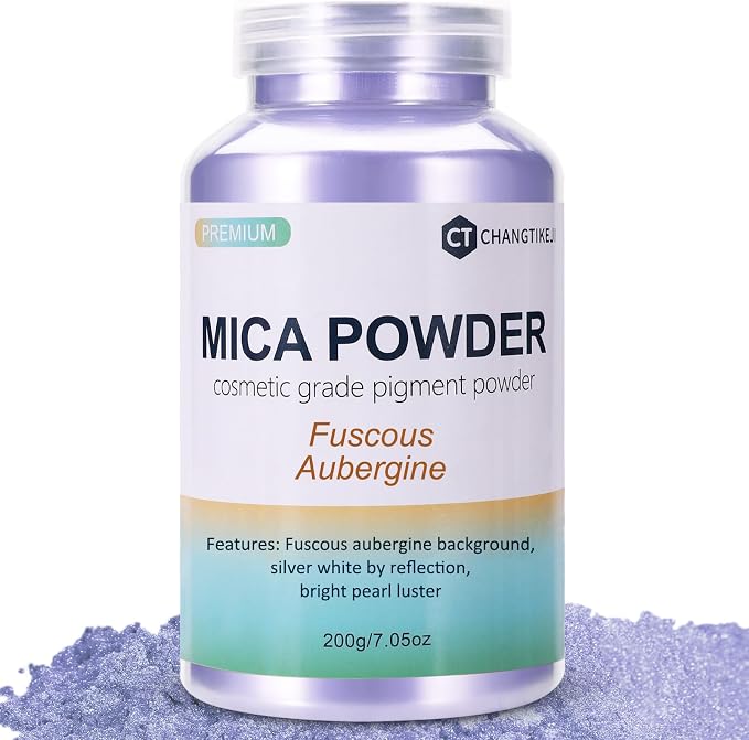 Mica Powder,7.05OZ（200g）,Fuscous Aubergine Mica Powder Pigment for Epoxy Resin，Lip Gloss，Car Paint，Dye，Soap Making，Nail Polish,Epoxy Resin,Candle Making,Bath Bombs