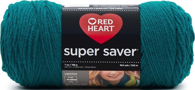RED HEART Super Saver Yarn, Real Teal