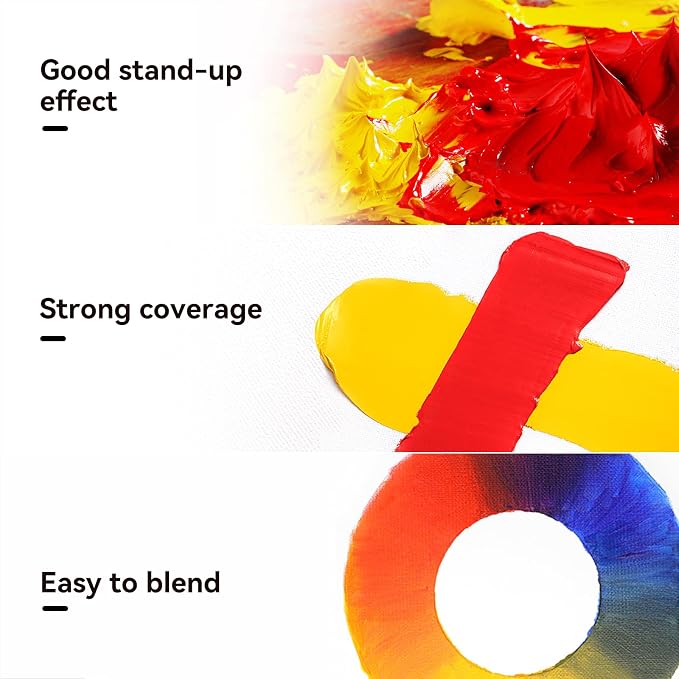 Paul Rubens Oil Paint, 24 Colors*20 ml Tubes, Professional Bright Colors | High Saturation, Creamy Texture, and Consistency, Art Supplies for Artists, Students, Beginners