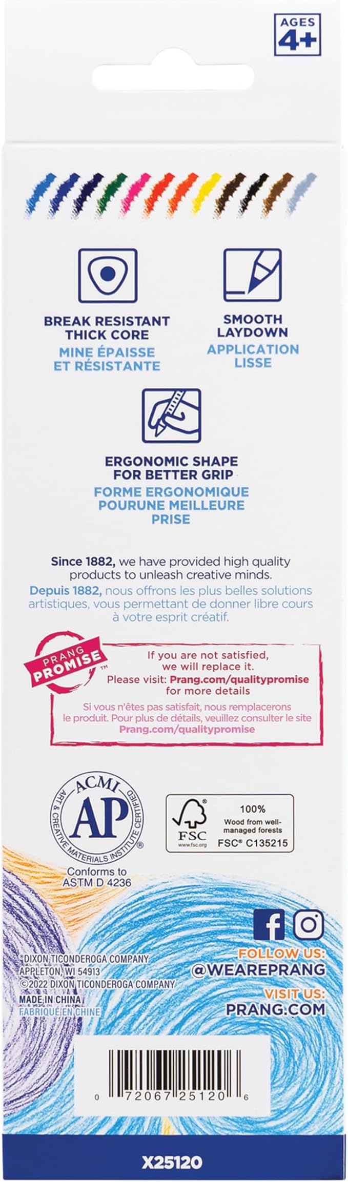 Prang Triangular Colored Pencils With Sharpener, Assorted Colors