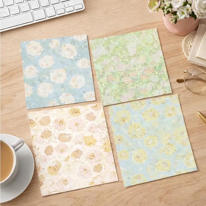 PRSTINCOL Scrapbook Paper,16 Sheets 6 x 6Inch Elegant Pattern Style Scrapbook Supplies,Single-Sided Vivid Origami Decoupage Paper for DIY Crafts, Card Making, Art Journaling