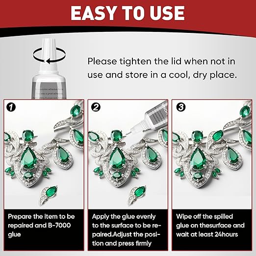25 PCS 15ml B7000 Rhinestone Glue Clear, Bedazzling Glue for Craft, Jewelry | Multipurpose Fluid High Viscosity Glues for Rhinestone Craft Shoe Jewelry Making DIY Craft Makeup Metal