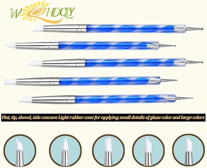 WQHDQLY 45PCS Pottery Tools, Practical Polymer Clay Sculpting Tools Kit, Air Dry Clay Tools Set for Adults, Pottery Craft, Carving, Dotting, Shaping, Molding, Modeling,Drawing