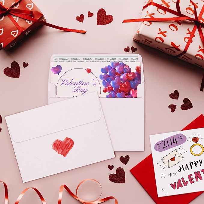 Eupako White-Blank-Cards-and-Envelopes-100-Pack-4.125x5.5" Heavyweight-Folded-Cardstock-and-A2-Envelopes-Self-Seal for DIY Greeting Cards, Invitations, Wedding, Baby Shower, Birthday