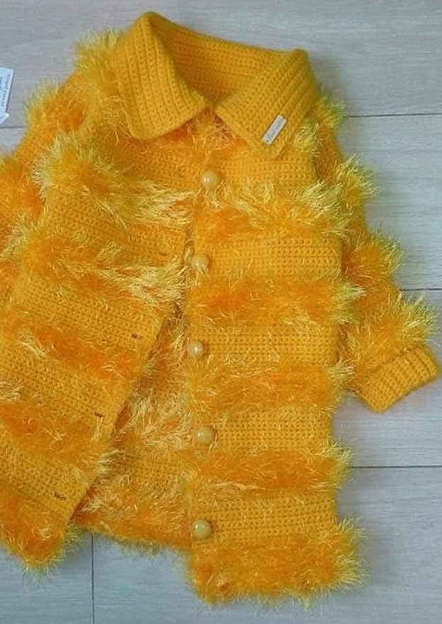 Eyelash Fun Fur Yarn Premium 100% Polyester 164 Yds (150 Mt), 3.53 Oz (100 Gr) Colorful Crochet Yarn Dıy Hand Knitting (Yellow, 3 Skein)