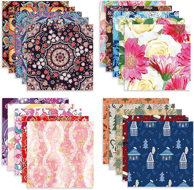 10 Different Packs Full Collection Origami Paper, 6-Inch Double Sided Color | 70GSM Colorful Paper,Various Pattern Origami Set,DIY Hand Crafts Kit,Arts Creativity,Easy to Fold,No-Fading
