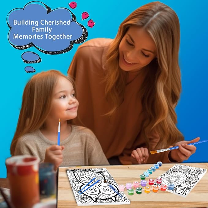 Paint by Numbers Kit for Kids and Adults, Art Supplies for Kid 6-12, Painting Kits for Kids, Crafts and Fun, Acrylic Paint Set, Canvas Painting Kit, Include Framed Pre-drawn Canvas, Color by Numbers