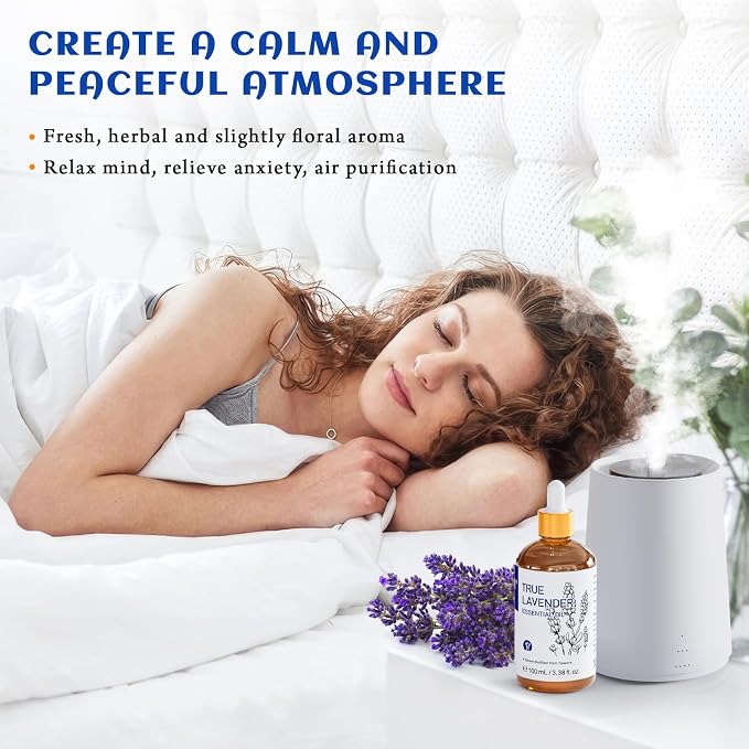 HIQILI Lavender Essential Oil for Diffuser, Aromatherapy & Better Sleep