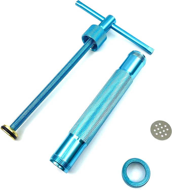 HEVERP Stainless Steel Clay Extruders Sugar Paste Extruder Cake Fondant Decorating Tool Set (Blue)