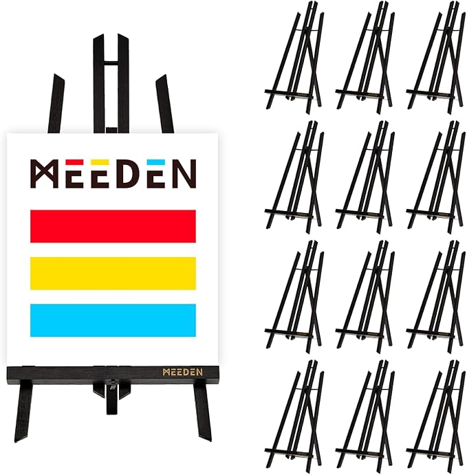 MEEDEN Tabletop Easel Stand for Display: 20" x 12 Pack Pine Wood Easel