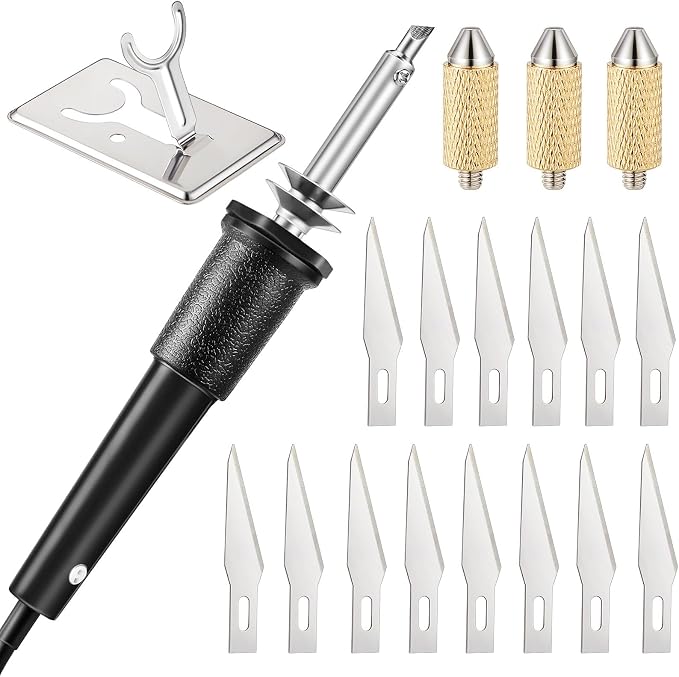 Honoson 19 Pcs Electric Hot Knife Cutting Tool with 14 Blades, Black
