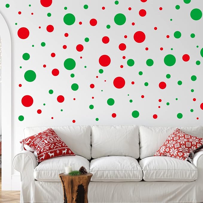 Zonon 264 Pcs Polka Dots Wall Stickers Vinyl Peel and Stick Kids Room