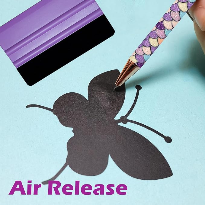 Craft Weeding Pen Tool Set, Essential Adhesive Vinyl Kits, Precision Pin Pen Tools for Cricut Air Silhouette Siser Oracal Accessories, Purple