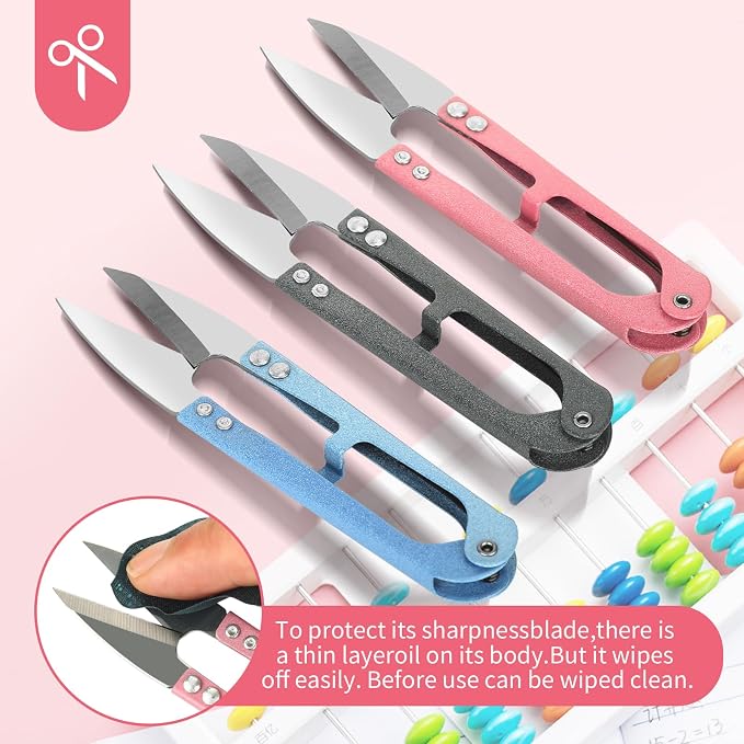 CZZXI 3PCS Thread Snips, High-Carbon Steel Thread Cutter | 4.25inch Yarn Scissors for Sewing, Quilting, Knitting, DIY, Jewelry Making, Bonsai Bud and Leaves Pruning.