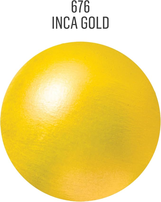 FolkArt Metallic Acrylic Paint in Assorted Colors (2 Ounce), 676 Inca Gold