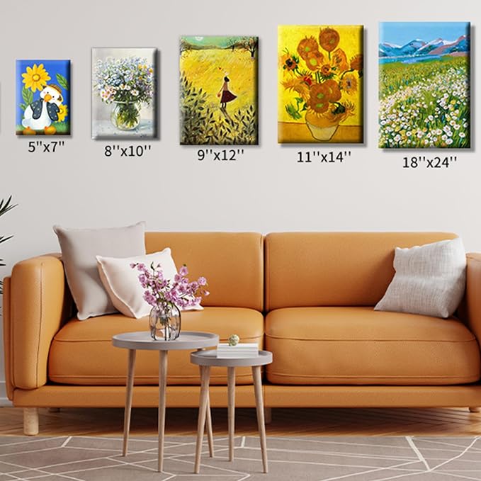2 Pack 30x40 Canvas Stretched Canvases for Painting | Large Canvas for Painting, White Painting Canvases for Acrylic, Oil, Tempera, Watercolor or Other Paints (4Pack)