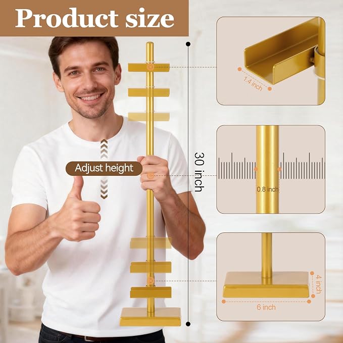 30'' Adjustable Tabletop Easel Stand, Gold Easel for Display | Steady and Elegant Picture Easels for Display, Picture Frame Stand, Adjustable Art Easel,Picture stand for Artwork, Photo.