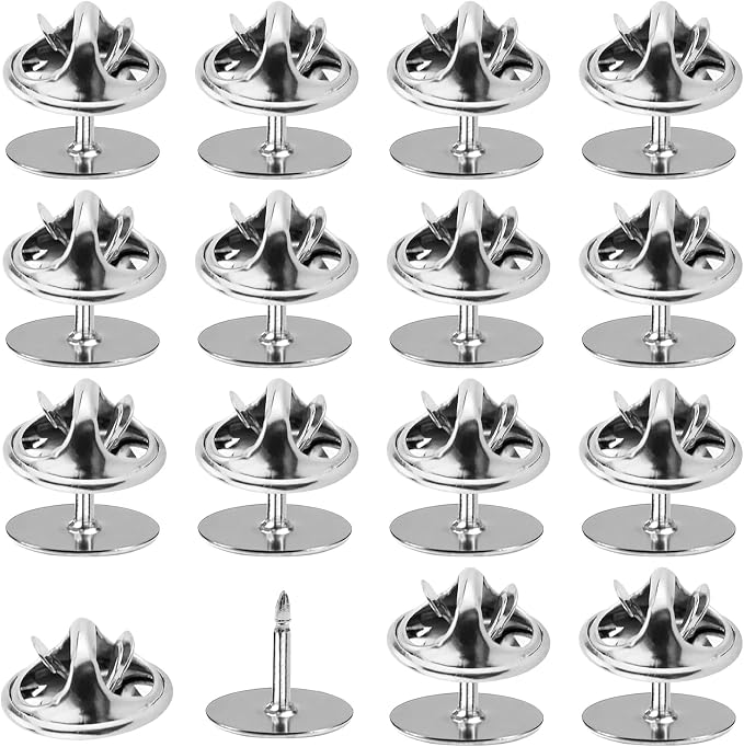 50 Pairs Silver Pin Backs Replacement