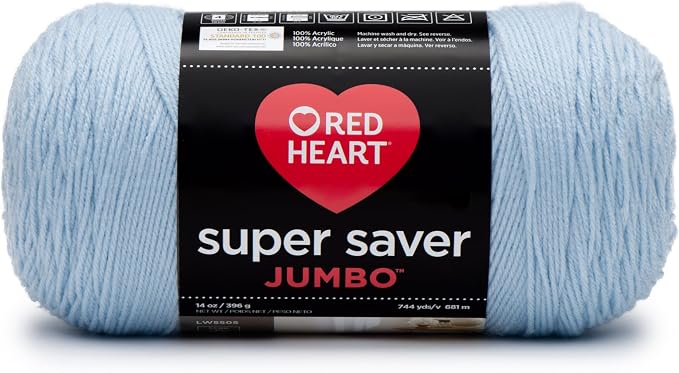 Red Heart Super Saver Jumbo Yarn, Light Blue