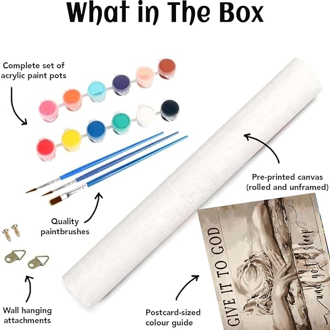 Christian Woman Paint by Numbers Kit for Adults Beginner (Without Frame)