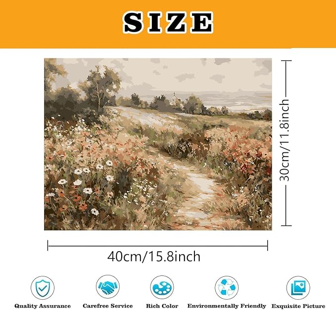 4 Pack Flowers Paint by Numbers Kit for Adults,Color By Numbers for Adults | Flowers and Plants Decor Painting by Number On Canvas, Paint Number Artist Funny Without Frame DIY, Home Wall Decor, 12x16in