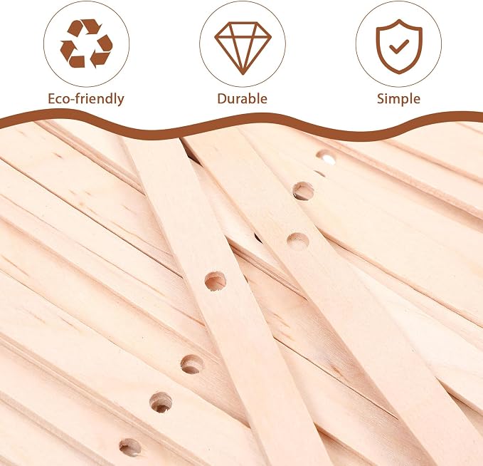 50 Pc Wooden Wick Holder,Adjustable Candle Wick Centering Tool & Stabilizer | for Candle Making Supplies, DIY Candlemaking Tools, and Accessories