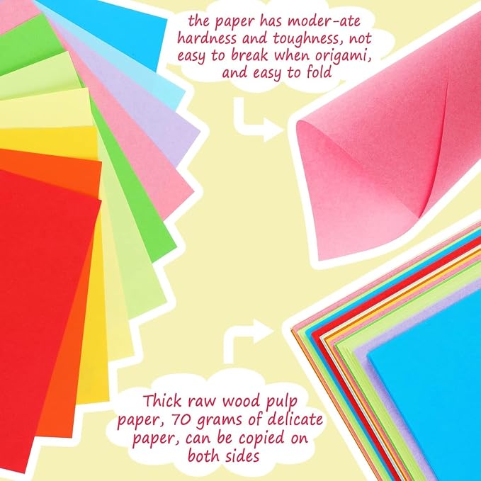 SANNIX 200 Sheets 10 Colors Colored Paper A4 Printer Copy Paper Stationery Multipurpose Colored Printing Origami Paper for DIY Kids Art Craft 8.5" X 11"