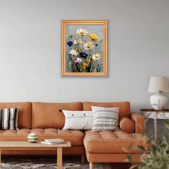 CHWGLFGG Wild Flowers Paint by Numbers Kit for Adults Beginner 16X20 inch | Adult Paint by Number Kits on Canvas, DIY Acrylic Oil Easy Painting by Numbers for Home Wall Decor (Without Frame)
