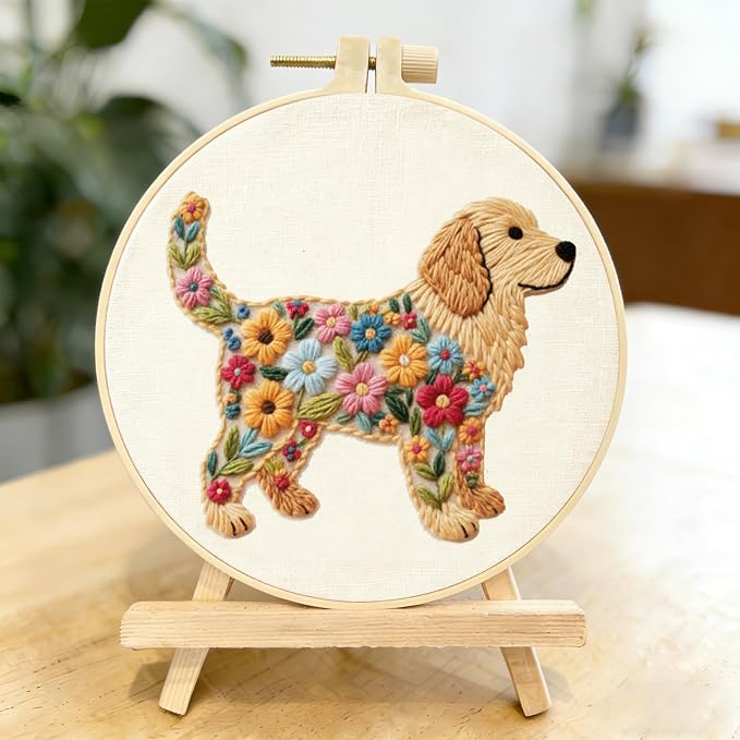 3 Packs Embroidery Kit for Adults, Embroidery for Beginners (Animal-1)